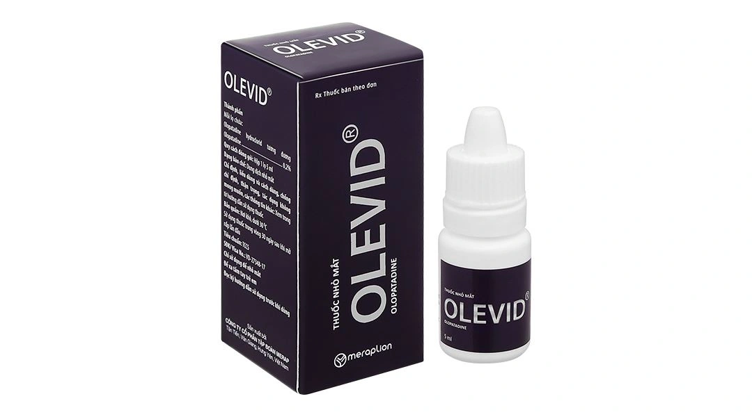 Dung dịch nhỏ mắt Olevid 0,2% điều trị triệu chứng ngứa mắt chai 5ml - 