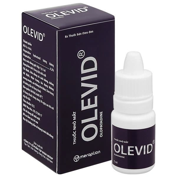Dung dịch nhỏ mắt Olevid 0,2% điều trị triệu chứng ngứa mắt