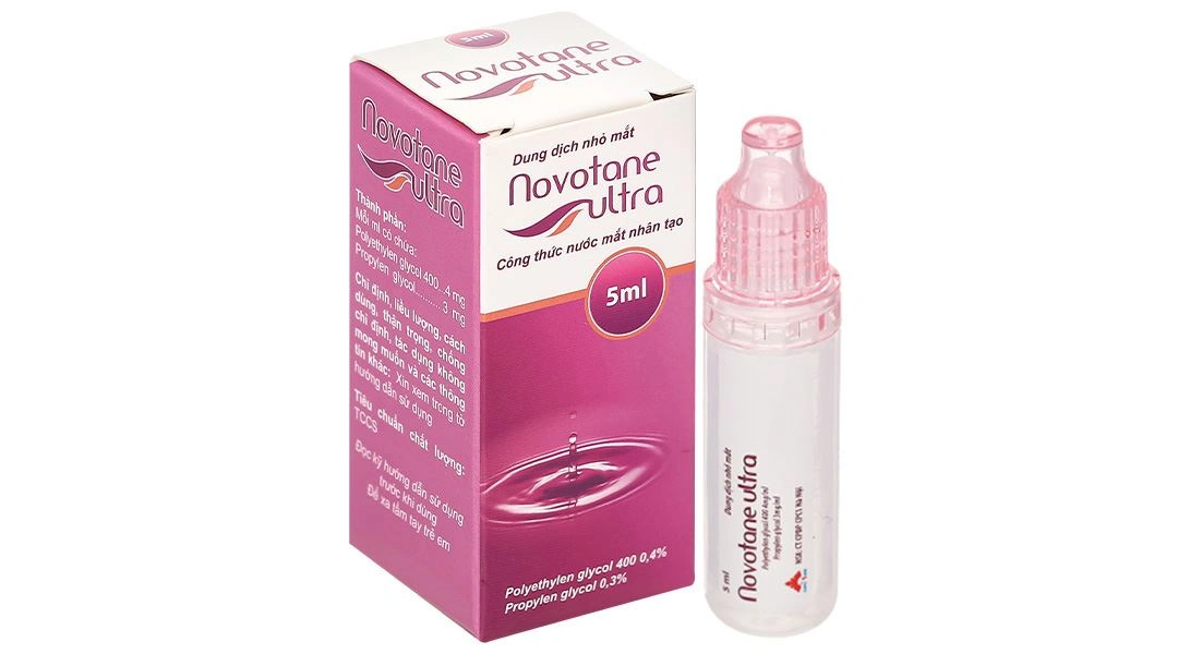 Dung dịch nhỏ mắt Novotane ultra làm dịu mắt, giảm tình trạng kích ứng mắt chai 5ml - 
