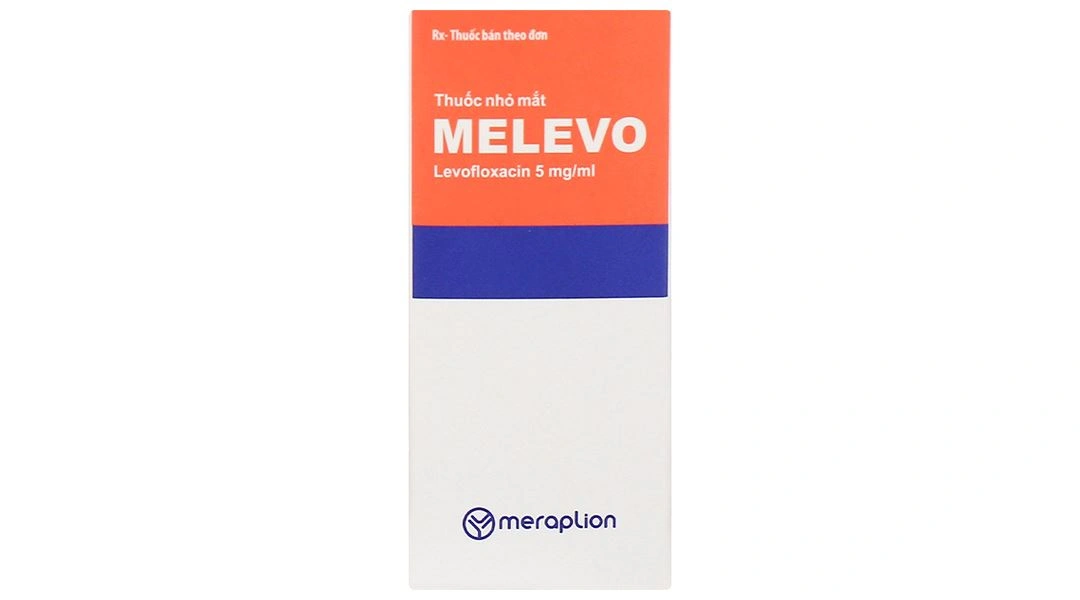 Thuốc nhỏ mắt Melevo 5mg/ml điều trị nhiễm trùng vùng quanh mắt và phụ cận chai 5ml - 1