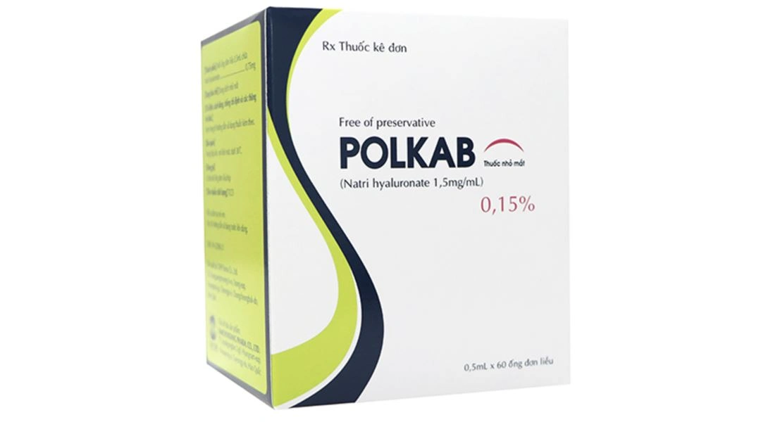 Dung dịch nhỏ mắt Polkab 0.15% điều trị rối loạn biểu mô giác mạc (60 ống x 0.5ml) - 2