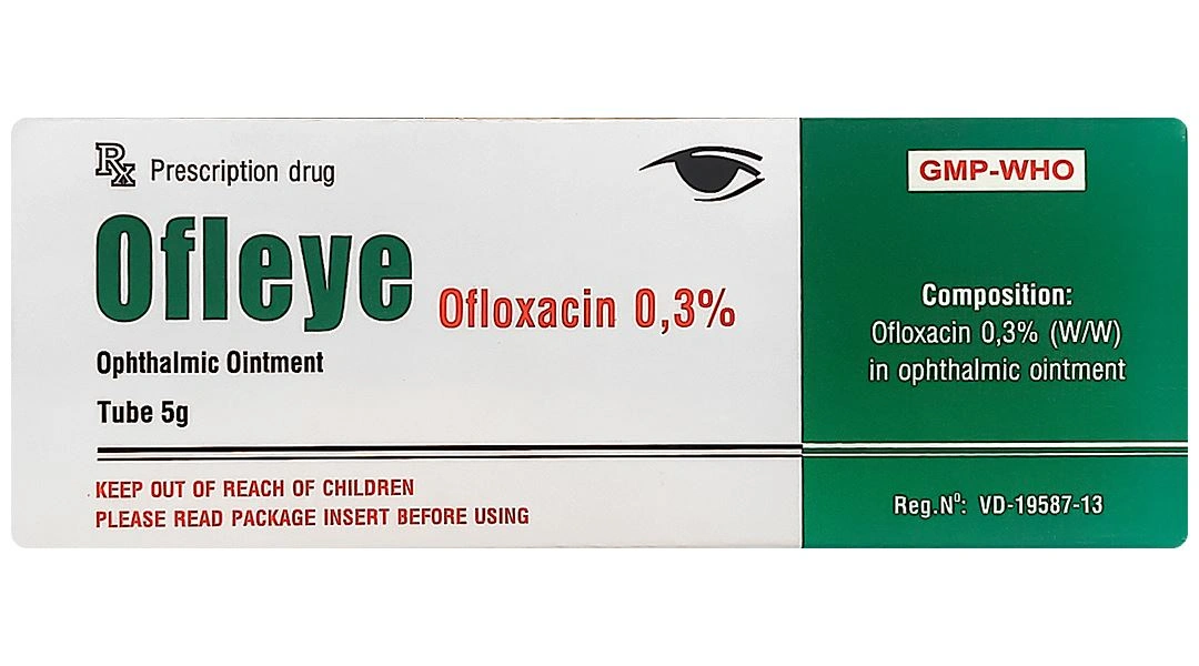 Thuốc mỡ tra mắt Ofleye 0,3% điều trị các bệnh nhiễm trùng mắt tuýp 5g - 1