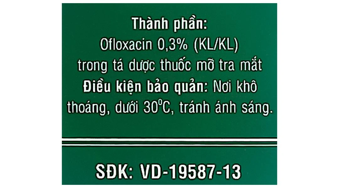 Thuốc mỡ tra mắt Ofleye 0,3% điều trị các bệnh nhiễm trùng mắt tuýp 5g - 5