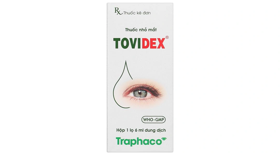 Dung dịch nhỏ mắt Tovidex điều trị những trường hợp mắt bị viêm chai 6ml - 1