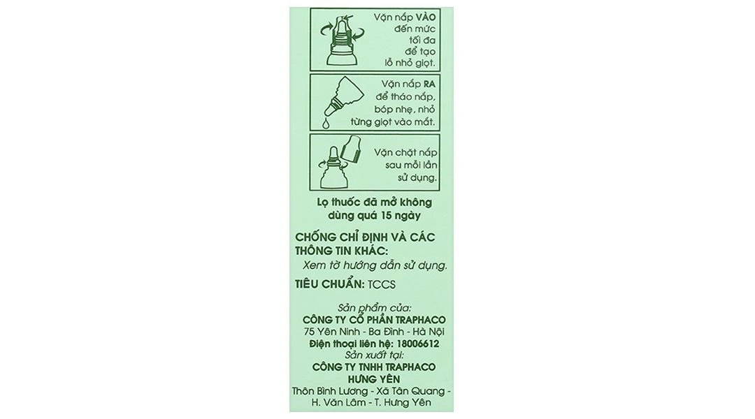 Dung dịch nhỏ mắt Tovidex điều trị những trường hợp mắt bị viêm chai 6ml - 6