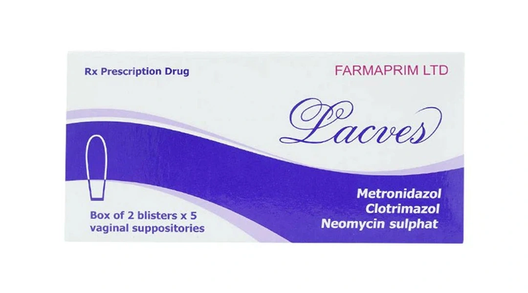 Viên đặt âm đạo Lacves điều trị viêm âm đạo (2 vỉ x 5 viên) - 