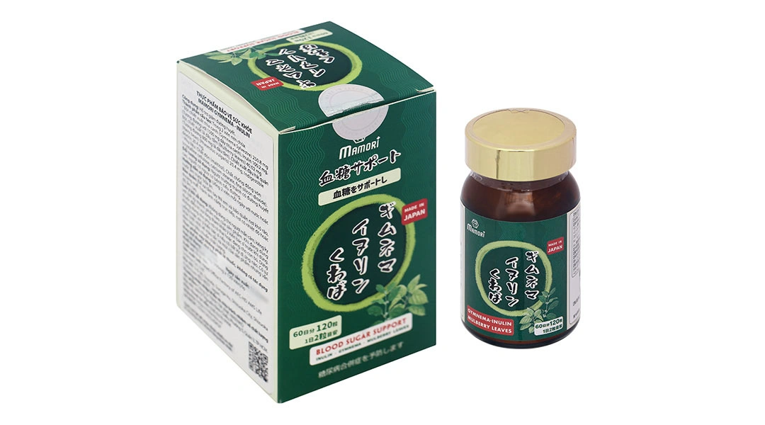 Thực phẩm bảo vệ sức khỏe Mamori Gymnema - Inulin hộp 120 Viên - 