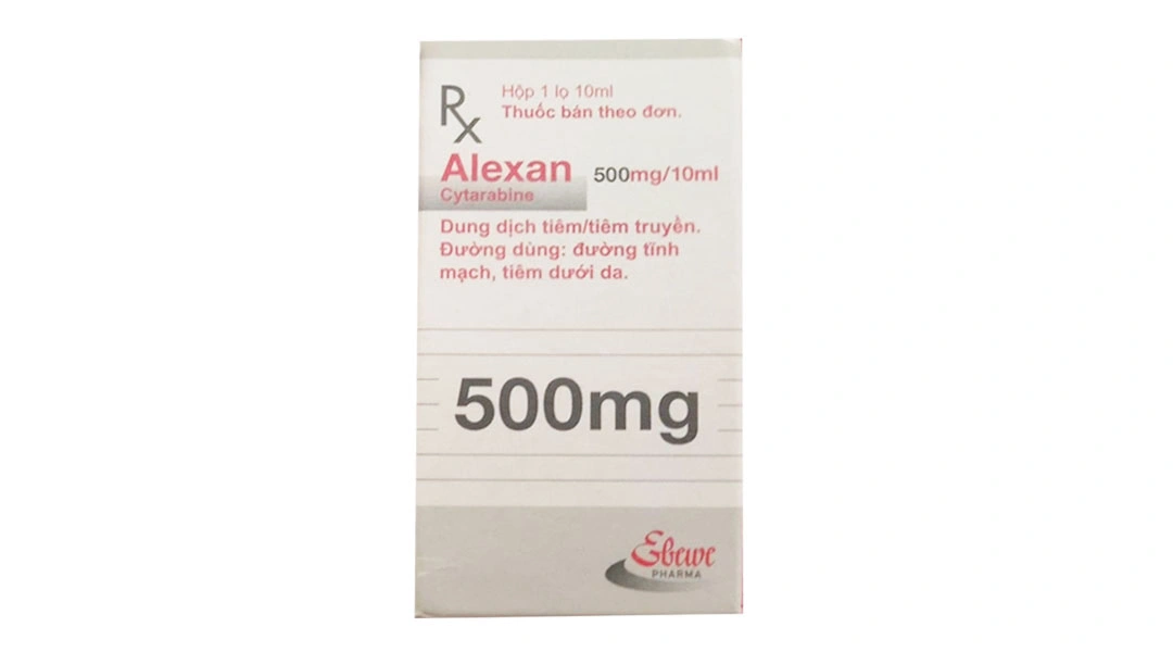 Dung dịch tiêm Alexan 500mg/10ml điều trị bệnh bạch cầu dòng tủy cấp tính chai 10ml - 