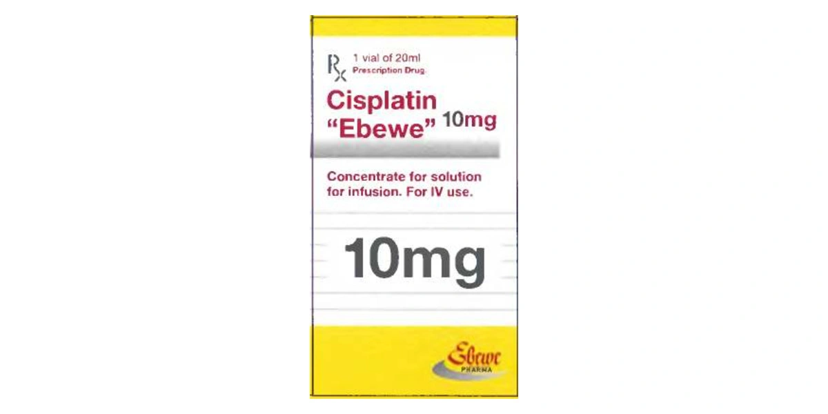 Dung dịch tiêm Cisplatin Ebewe 10mg/20ml điều trị ung thư phổi chai 20ml - 