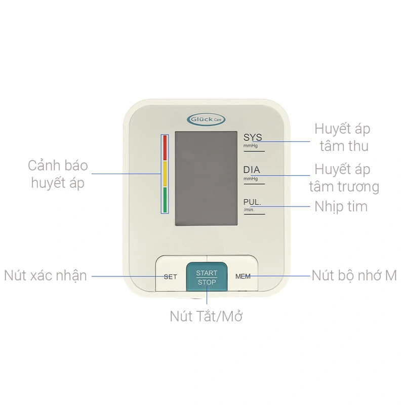 Máy đo huyết áp bắp tay Gluck Care B56 - 6