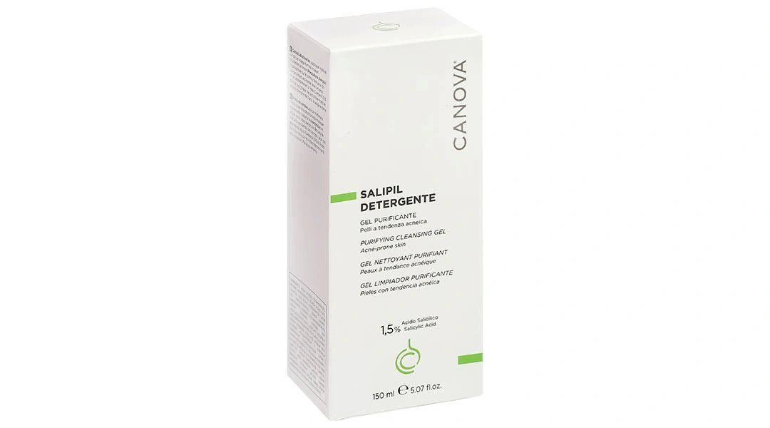 Gel rửa mặt Canova Salipil Detergente - Purifying Cleansing làm sạch, dưỡng ẩm da tuýp 150m - 