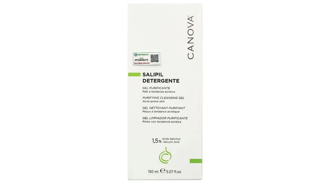 Gel rửa mặt Canova Salipil Detergente - Purifying Cleansing làm sạch, dưỡng ẩm da tuýp 150m - 2