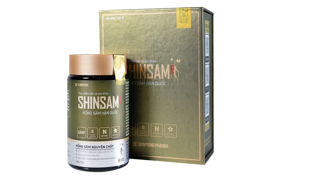 Viên Uống Hồng Sâm Hàn Quốc Shinsam hộp 180 viên - 