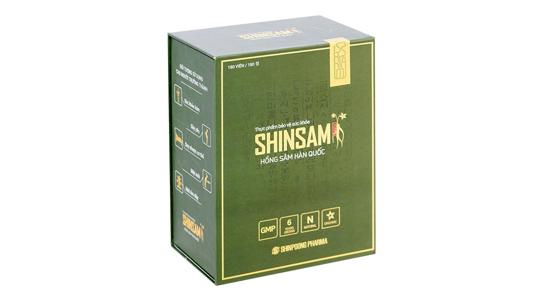 Viên Uống Hồng Sâm Hàn Quốc Shinsam hộp 180 viên - 2