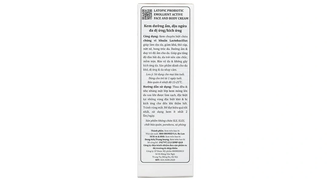 Kem Latopic Probiotic Emollient Active Face And Body Cream dưỡng ẩm, dịu ngứa da kích ứng tuýp 75ml - 4