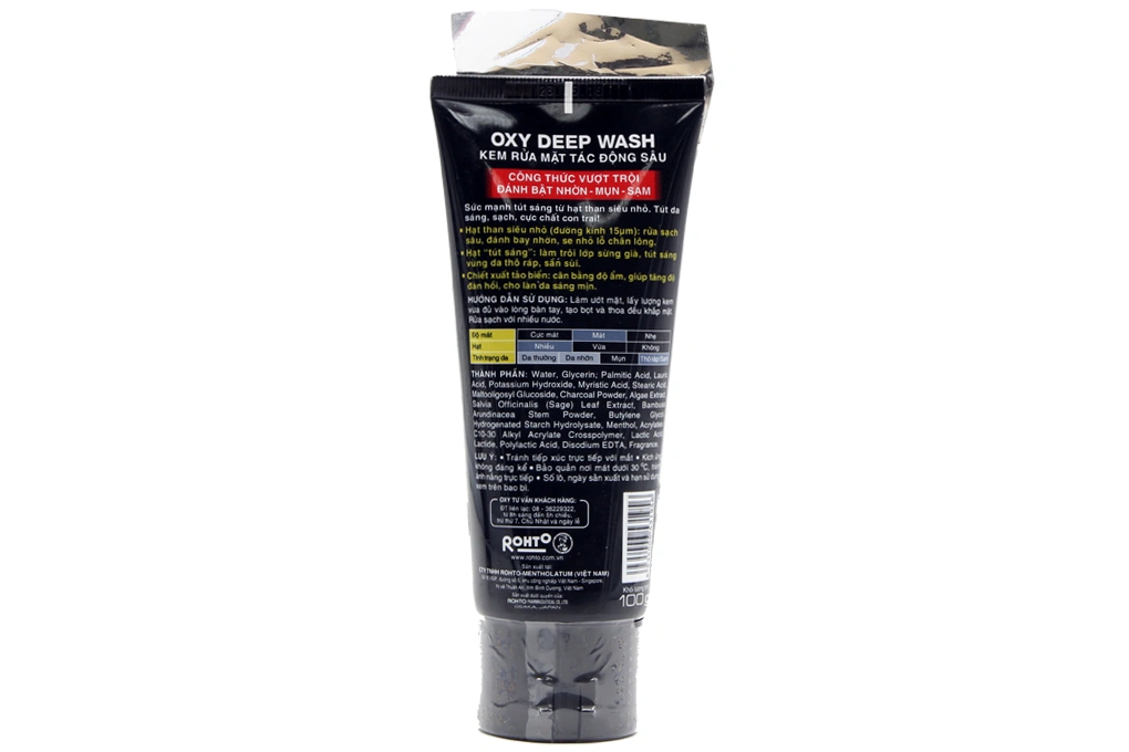 Kem rửa mặt Oxy Deep Wash sạch bã nhờn, mụn và sạm tuýp 100g - 1