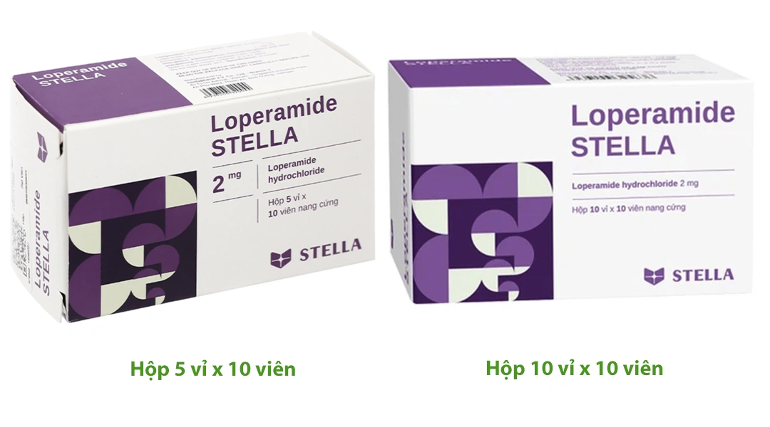 Loperamide Stella 2mg trị tiêu chảy (5 vỉ x 10 viên) - 