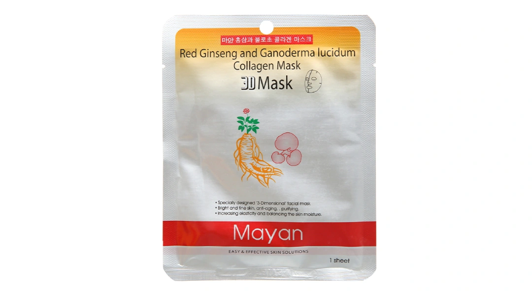 Mặt nạ 3D Mayan collagen hồng sâm linh chi da trắng mịn miếng 25ml - 
