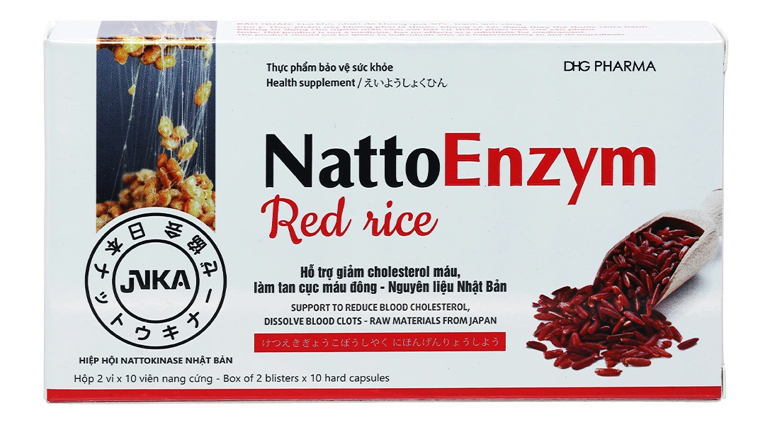 NattoEnzym Red Rice hỗ trợ giảm cholesterol, ngừa đột quỵ hộp 20 viên - 1