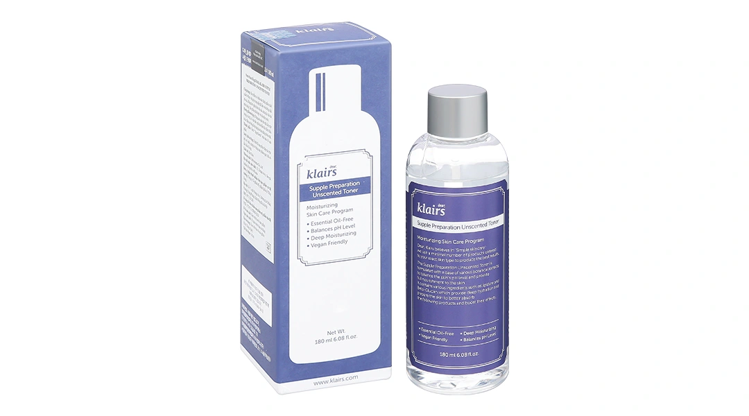 Nước hoa hồng Klairs Supple Preparation Unscented Toner không mùi cấp ẩm cho da chai 180ml - 