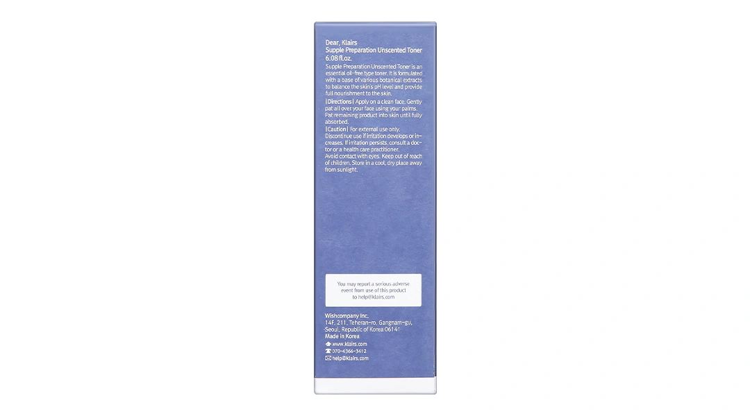 Nước hoa hồng Klairs Supple Preparation Unscented Toner không mùi cấp ẩm cho da chai 180ml - 3
