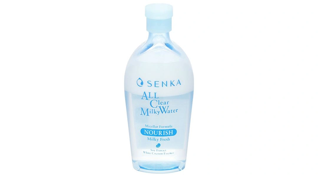 Nước tẩy trang 2 lớp Senka Clear Milky Water làm sạch lớp trang điểm khó trôi chai 400ml - 