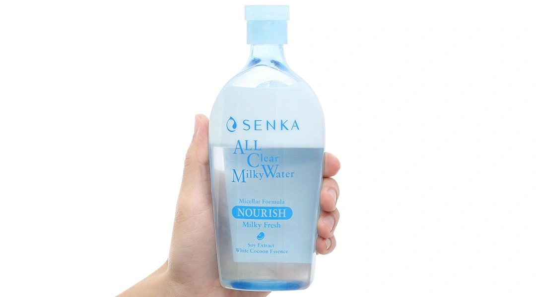 Nước tẩy trang 2 lớp Senka Clear Milky Water làm sạch lớp trang điểm khó trôi chai 400ml - 4