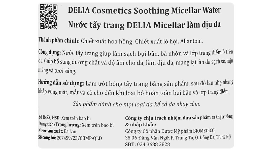 Nước tẩy trang Delia Cosmetics Soothing Micellar Water làm dịu da chai 500ml - 4