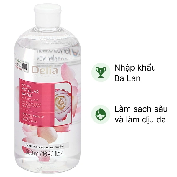 Nước tẩy trang Delia Cosmetics Soothing Micellar Water