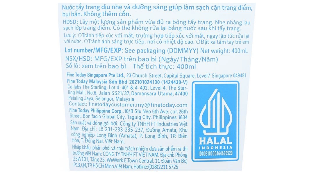 Nước tẩy trang Senka Micellar Formula Bright làm sạch và dưỡng sáng da chai 400ml - 3