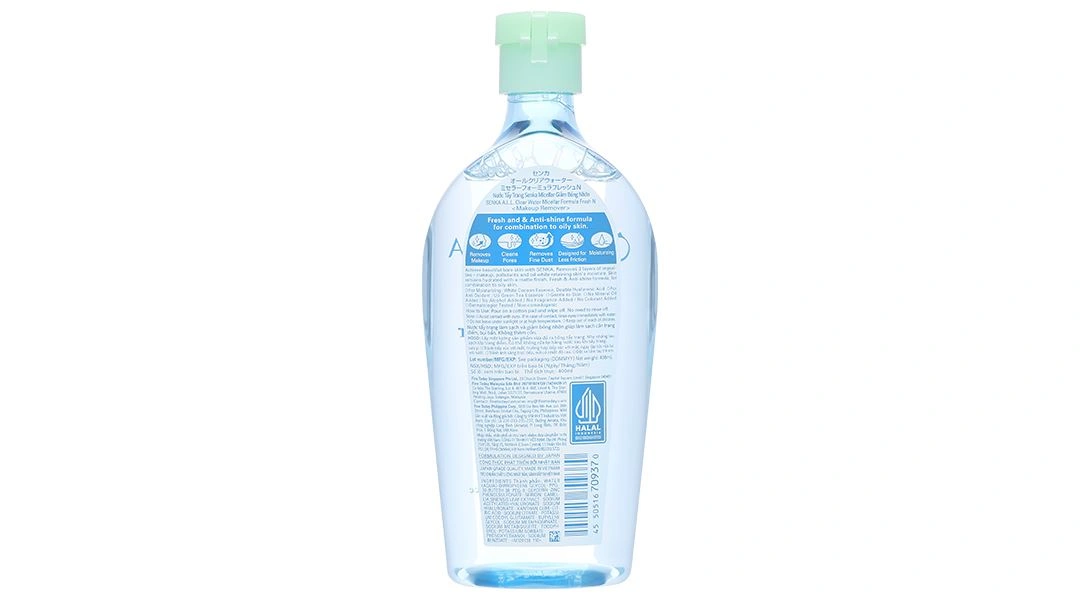 Nước tẩy trang Senka Micellar Formula Fresh giảm bóng nhờn cho da dầu chai 400ml - 2