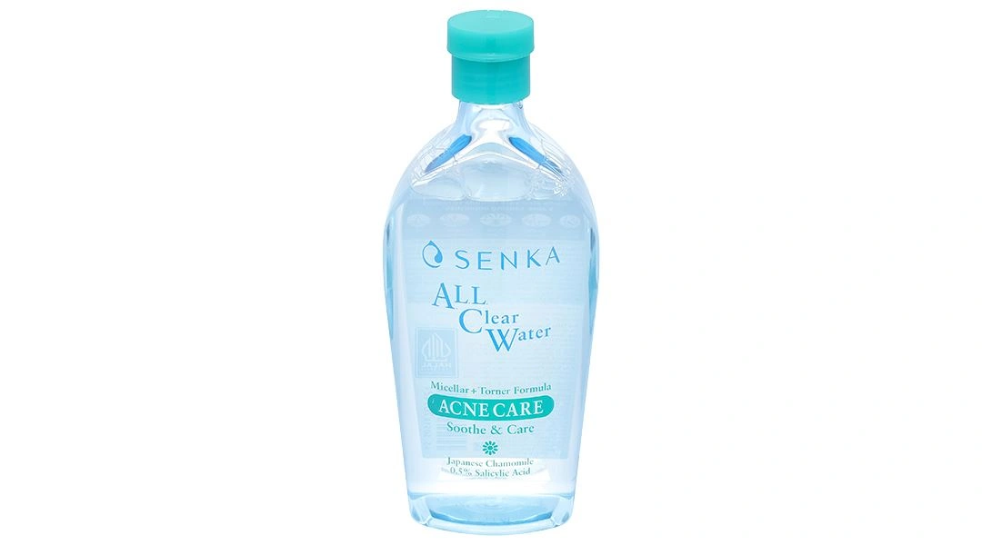 Nước tẩy trang Senka Micellar + Toner Formula Acne Care giúp làm sạch, giảm mụn chai 400ml - 