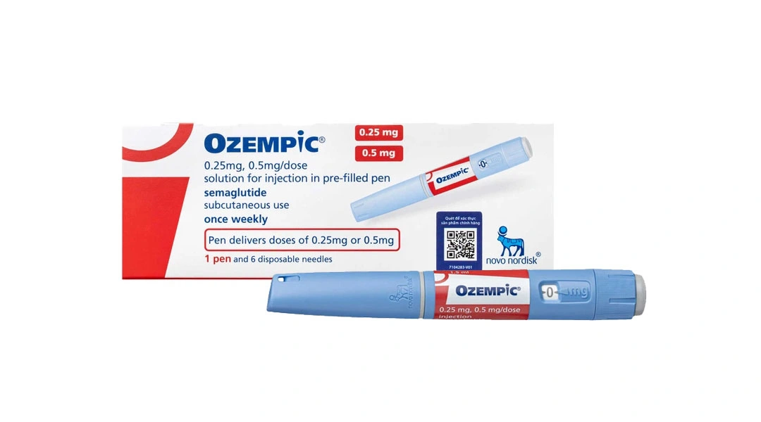 Bút tiêm Ozempic 0.25mg/0.5mg điều trị đái tháo đường (1 cây x 1.5ml) - 