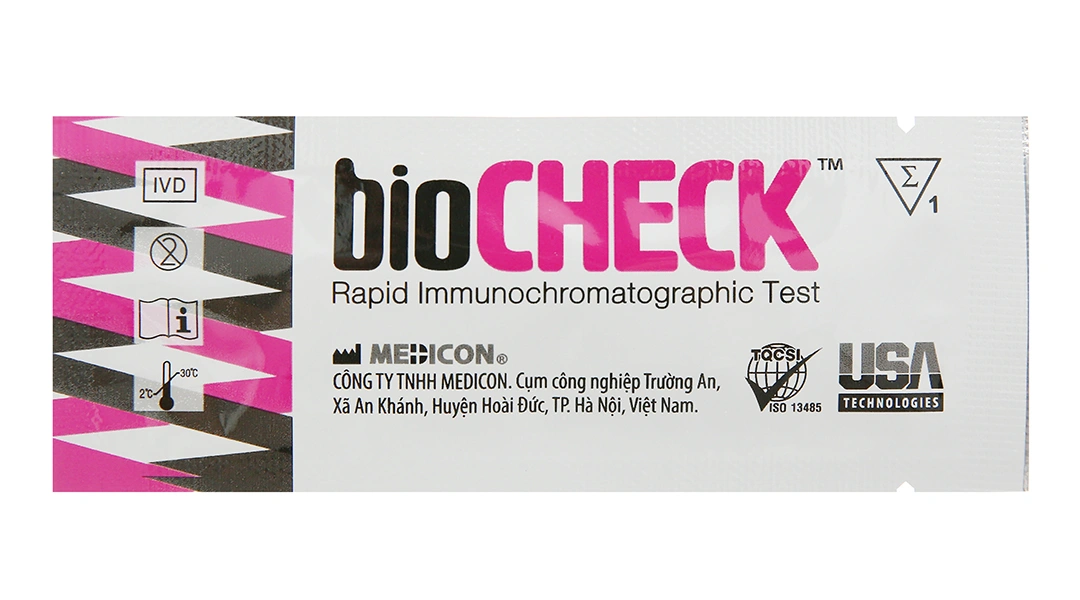 Que thử rụng trứng Biocheck LH Ovulation Rapid Test hộp 7 que - 3