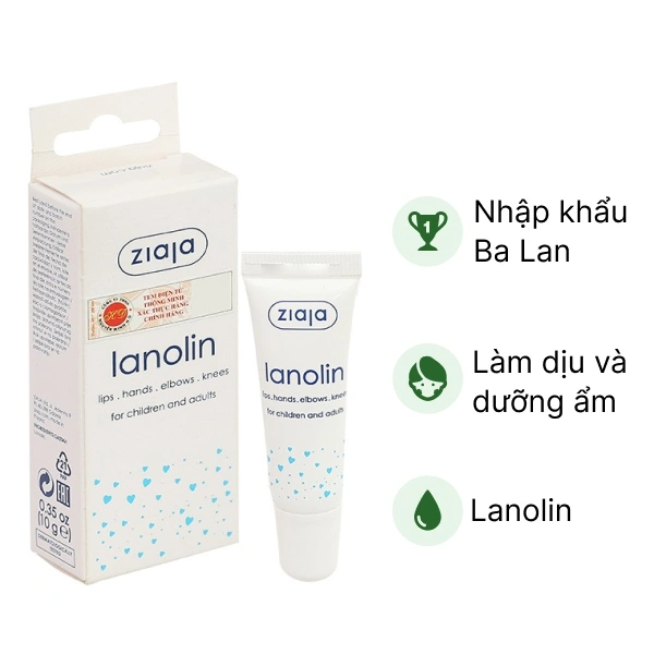 Sáp dưỡng da Ziaja Lanolina Kosmetyczna dưỡng ẩm, làm dịu da