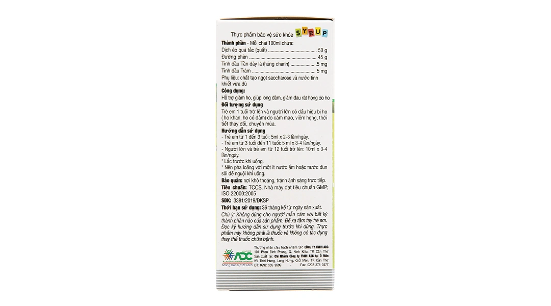 Codatux Syrup chai 100ml - 2