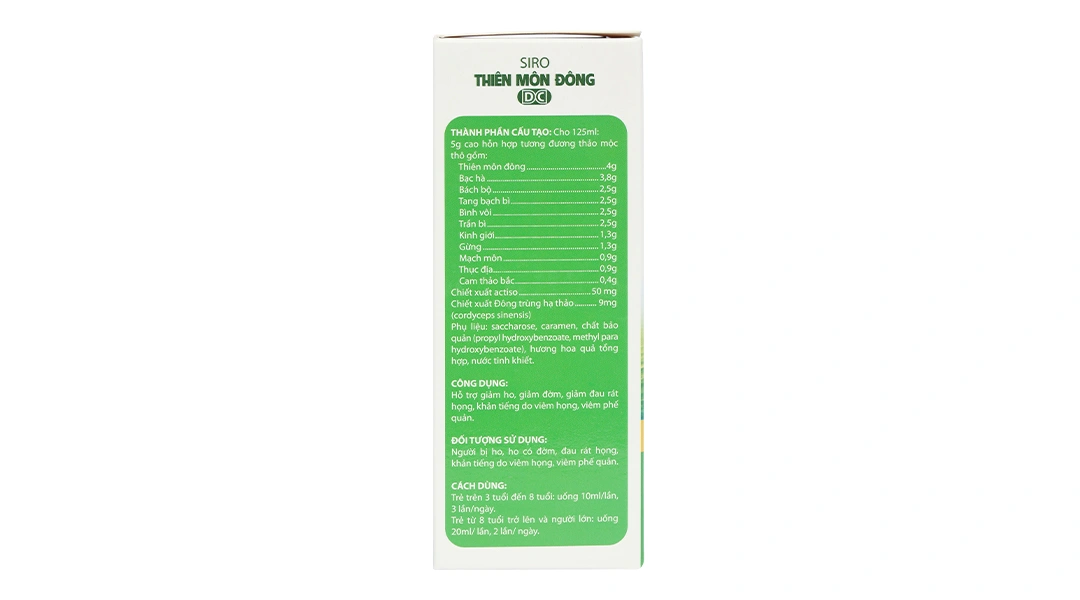 Siro Thiên Môn Đông DC giảm ho, giảm đau rát họng chai 125ml - 4