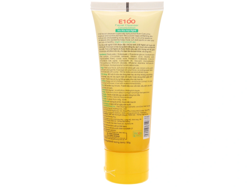 Sữa rửa mặt E100 ngăn ngừa mụn trắng da tuýp 50g - 1