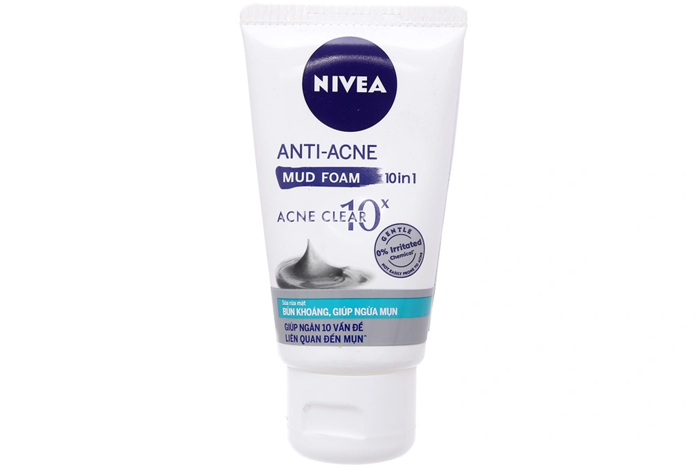 Sữa rửa mặt Nivea ngừa mụn trắng da tuýp 100g - 3