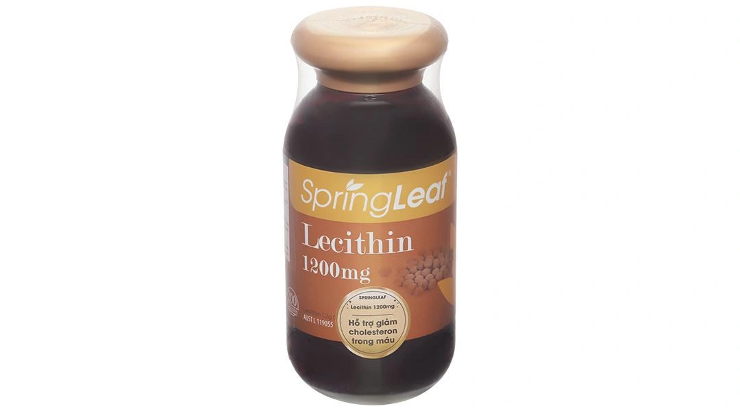 SpringLeaf Lecithin 1200mg hỗ trợ giảm cholesterol trong máu lọ 200 viên - 