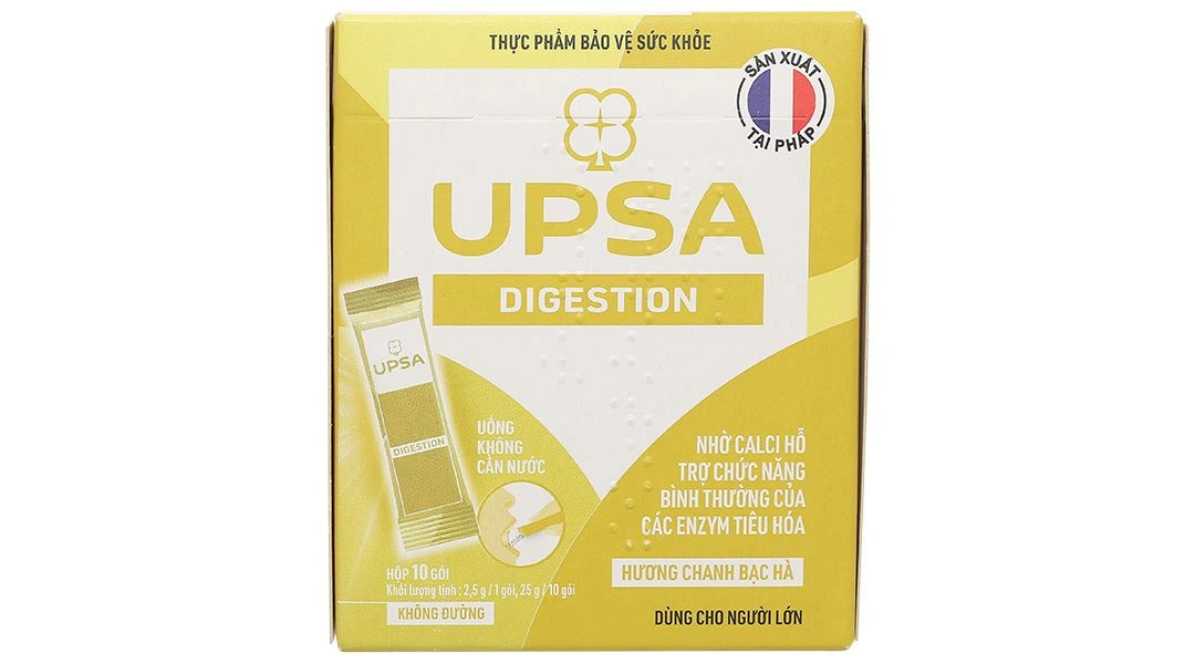 Thực phẩm bảo vệ sức khỏe Upsa Digestion hương chanh bạc hà hộp 10 gói x 2.5g - 1