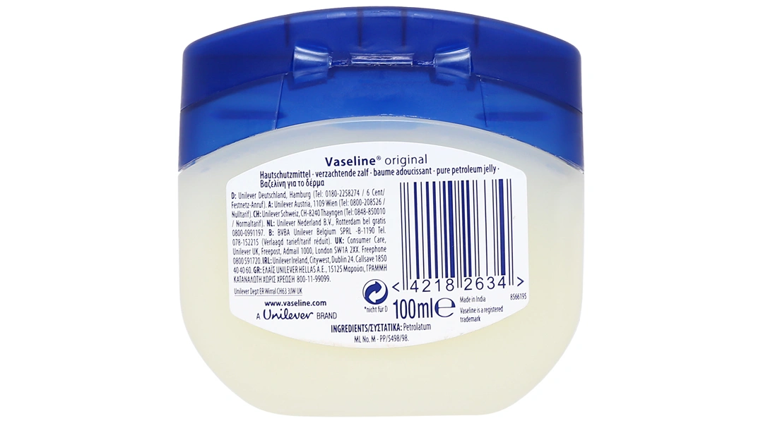 Sáp dưỡng ẩm Vaseline Pure Petroleum Jelly Original hũ 100ml - 1