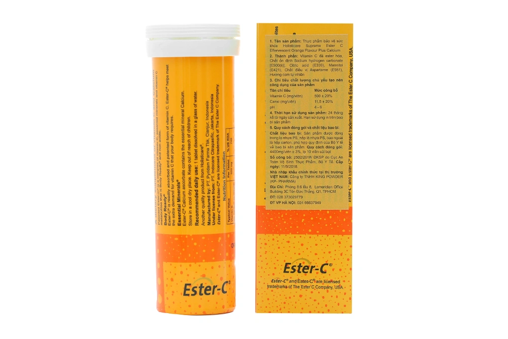 Viên Sủi Ester C Vị Cam tuýp 10 viên - 2