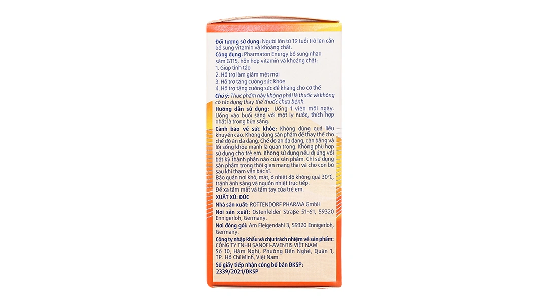 Pharmaton Energy hỗ trợ tăng cường sức khỏe, sức đề kháng lọ 30 viên - 15