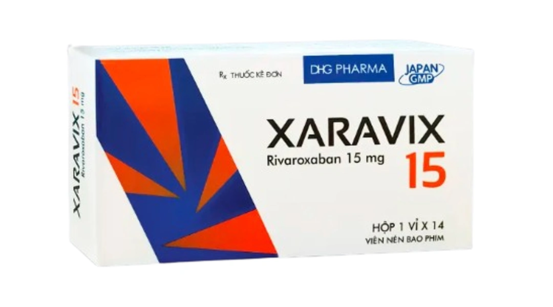 Xaravix 15 dự phòng và điều trị thuyên tắc huyết khối tĩnh mạch (1 vỉ x 14 viên) - 