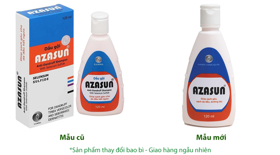 Dầu gội Azasun giảm ngứa da đầu, sạch gàu chai 120ml - 