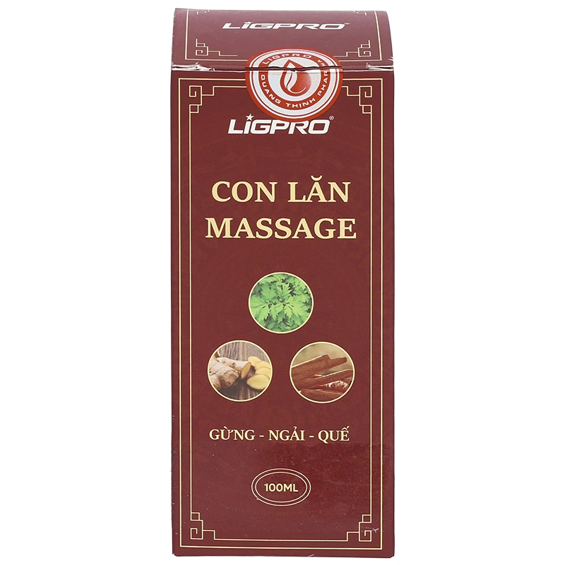 Chai lăn massage Ligpro gừng - ngải - quế giảm đau cơ, xương chai 100 ml - 2
