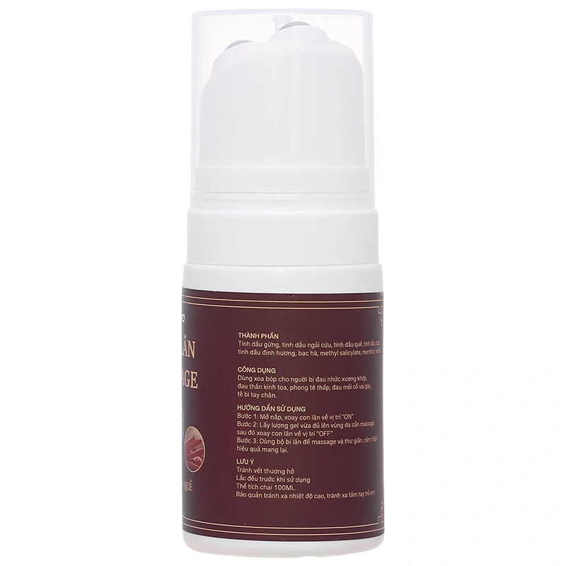 Chai lăn massage Ligpro gừng - ngải - quế giảm đau cơ, xương chai 100 ml - 5