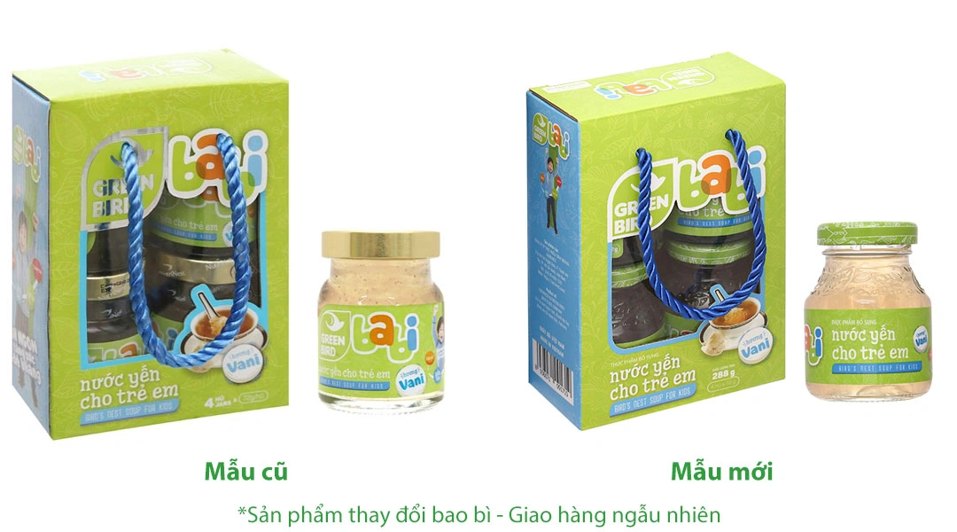 Yến Green Babi Nutrinest Hương Vani hộp 4 hũ - 