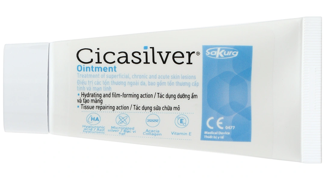 Kem bôi Cicasilver Ointment hỗ trợ chăm sóc vết thương týp 50ml - 10